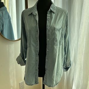 EUC button-up denim shirt natural fiber